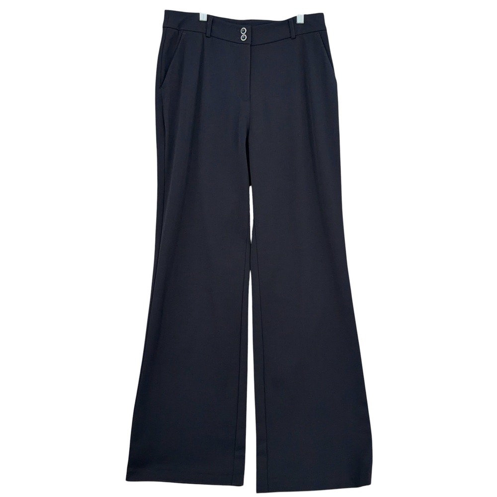 Ella Rafaella Wide Leg Dress Pants Women 8 Polyester Black